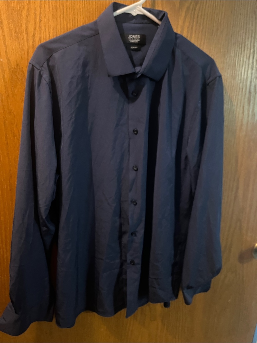 Jones New York Men's Dark Navy Long Sleeve Button-Up Shirt